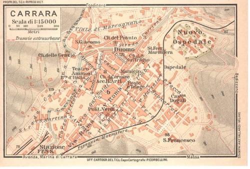 GRANDE stampa antica mappa CARTA NAUTICA PORTO DI MARINA DI CARRARA MASSA  1968